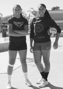 Junior twins Leah and Lahni Salanoa excel at volleyball and basketball.