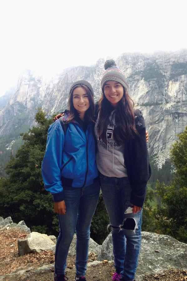 Xayara with her bff, Itzel, hiking down to Yosemite Valley