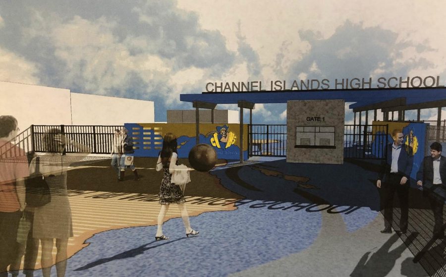 This is an artists rendering of what the new entrance to Ken Benefield Stadium might look like.