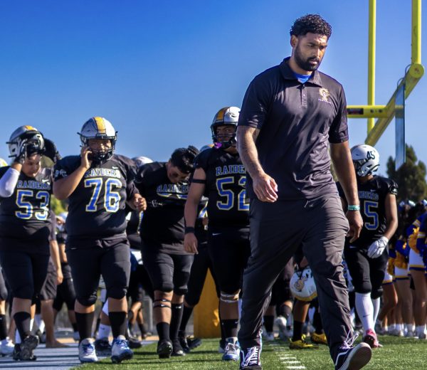 CI graduate Coach Jeremiah Valoaga went from the pros to Raider sidelines 